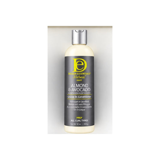 Design Essentials Almond & Avocado Leave-In Conditioner on clean background