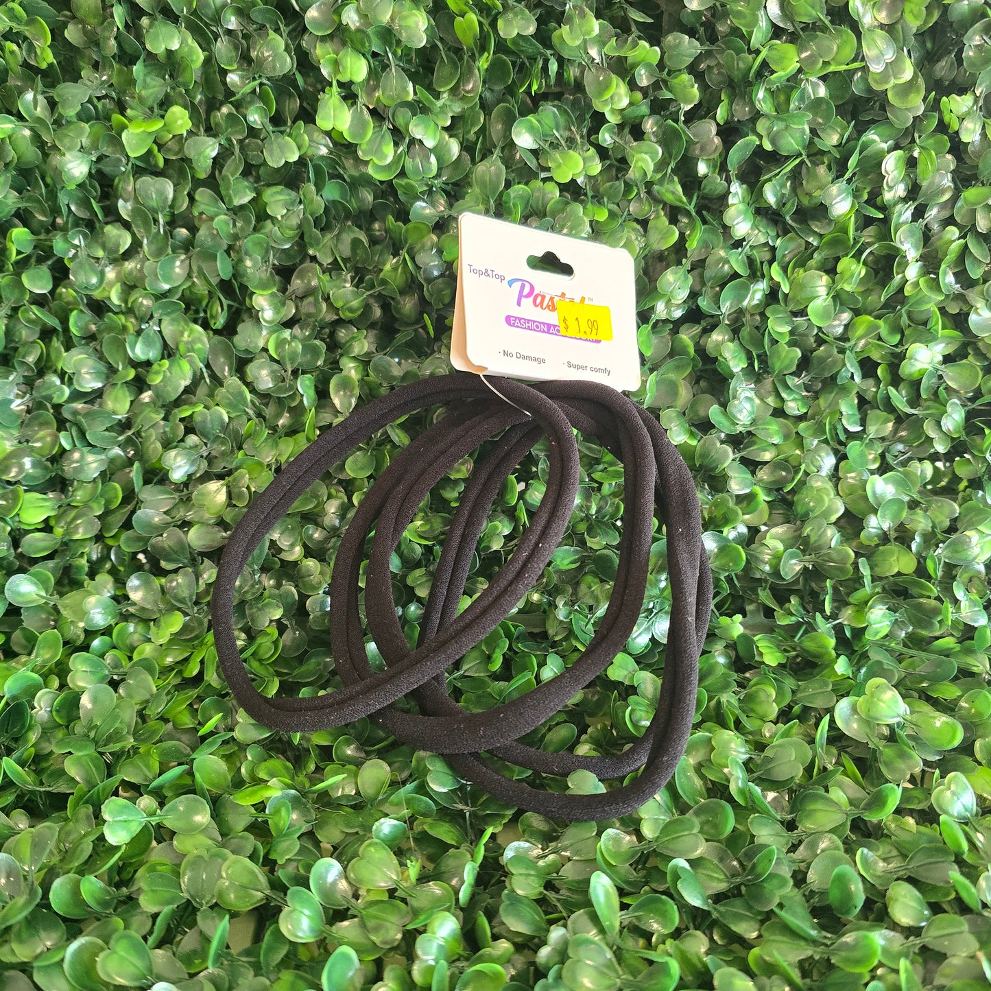 Thick Black Seamless Hair Ties – No Damage, All-Day Hold