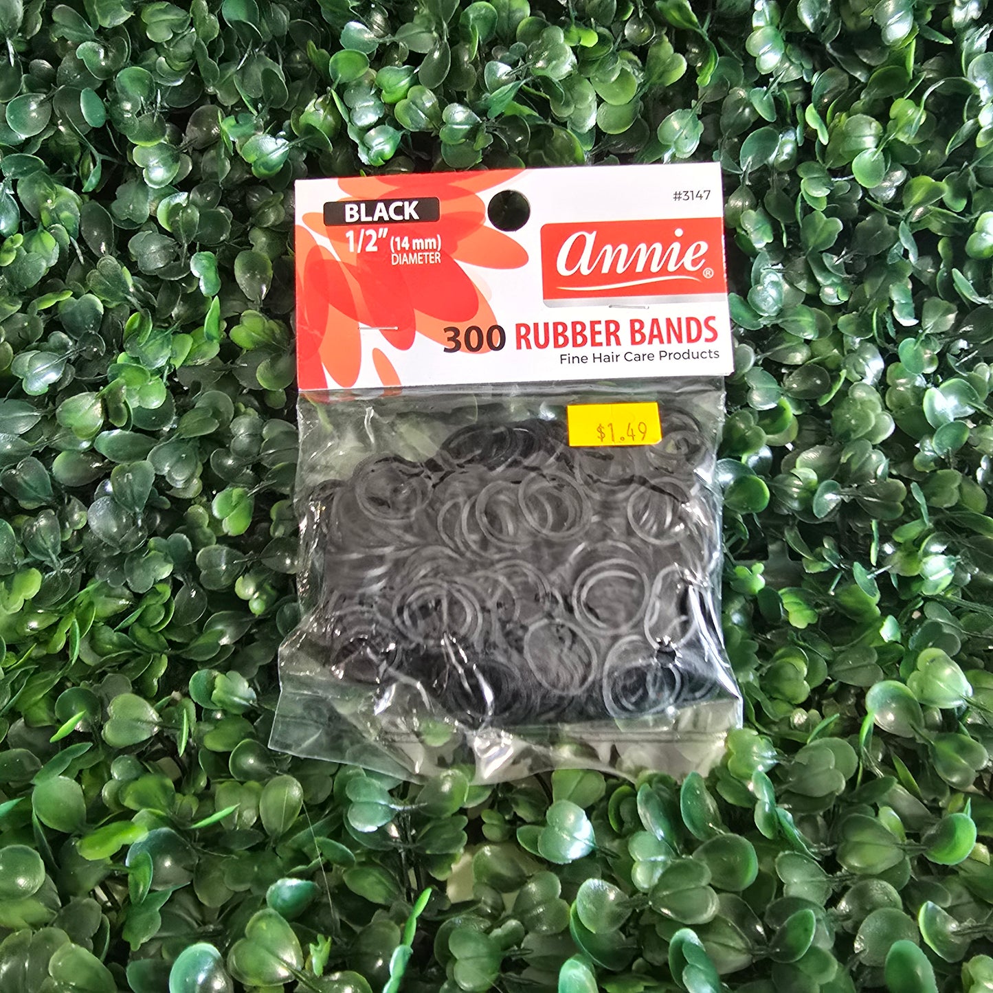 Black Rubber Bands – 300 Count (1/2” Diameter)