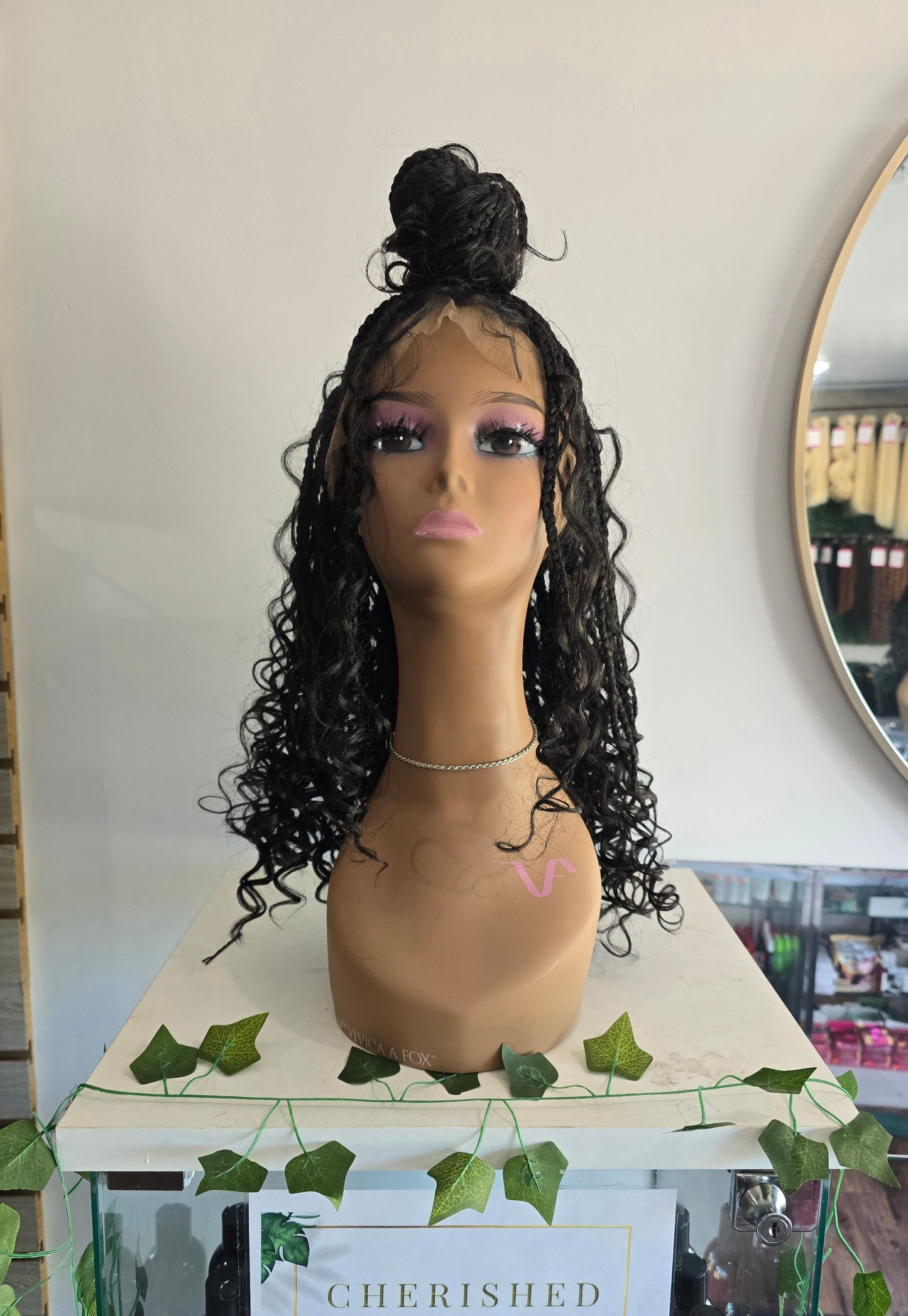 Full lace 14" Braided Boho Wig