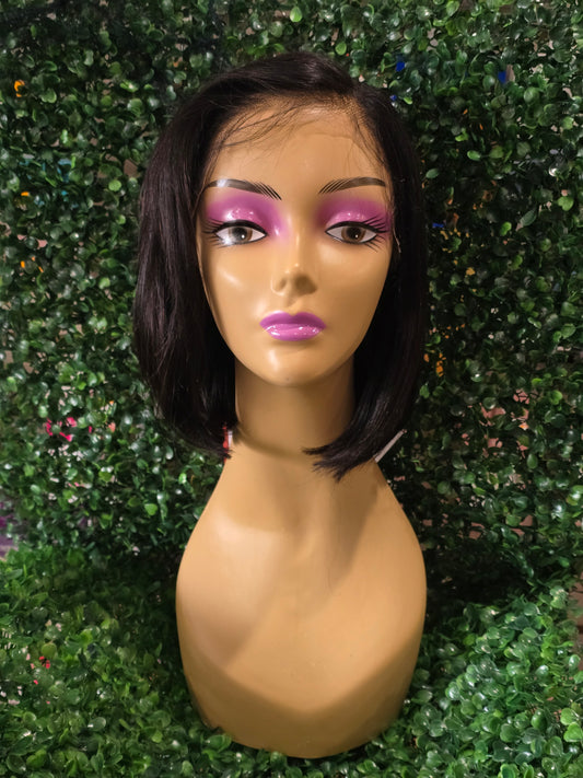 HUMAN HAIR 10" BOB HD LACE WIG