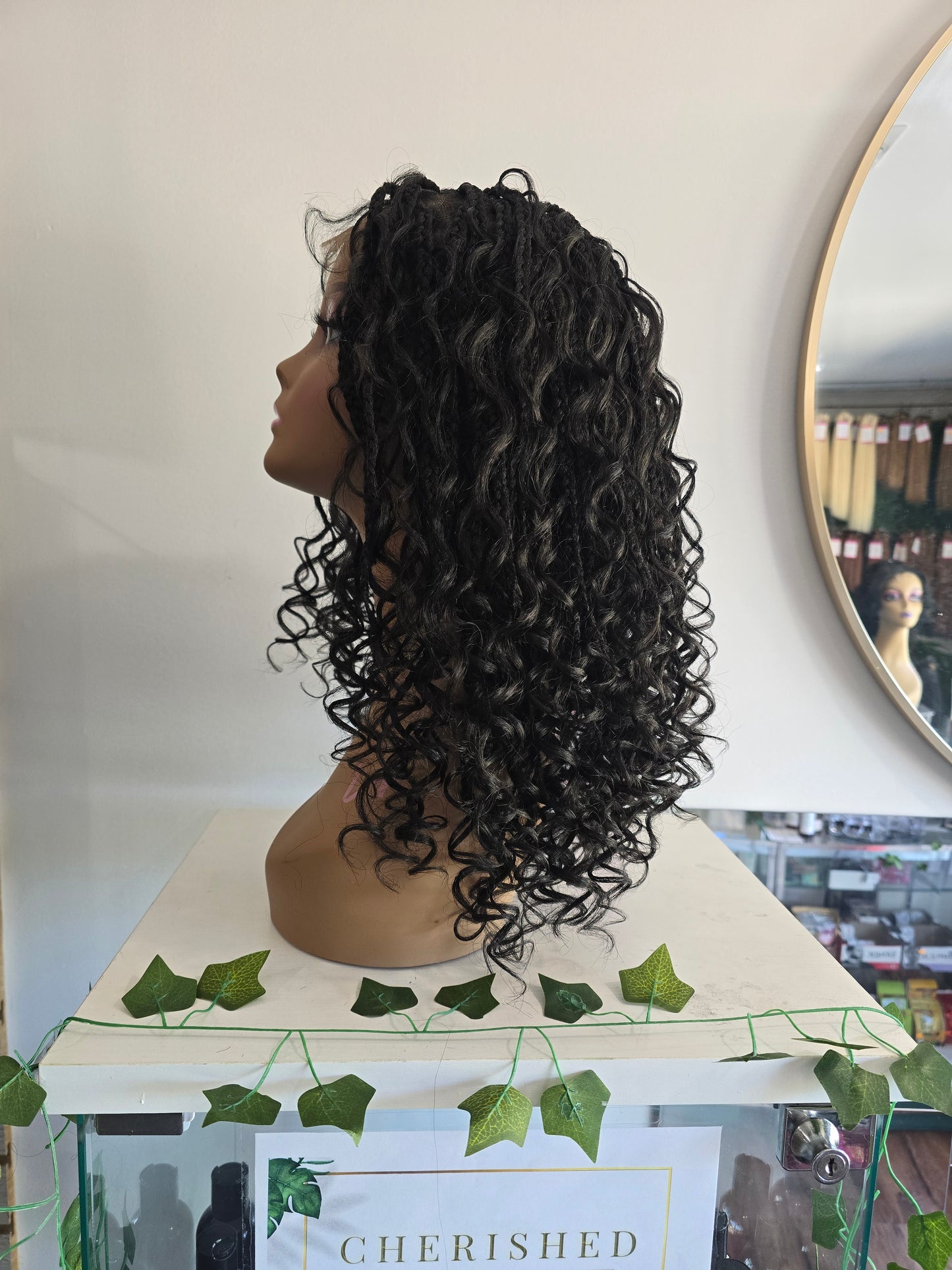 Full lace 14" Braided Boho Wig