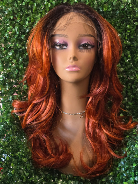 GLUELESS LACEFRONT ( SYNTHETIC BUT CAN HANDLE HEAT STYLING)