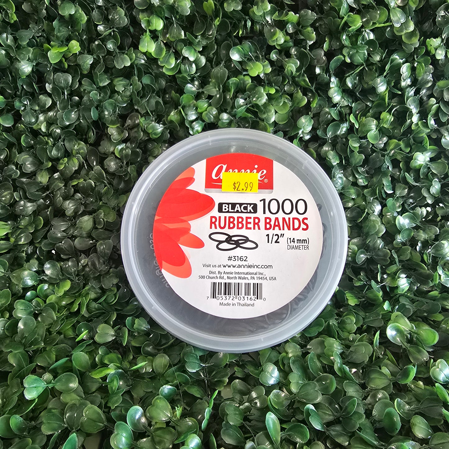 Black Rubber Bands – 1000 Count (1/2” Diameter)